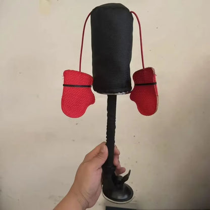 New Cartoon Cat Punching Bag Toy Indoor Kitten Adult Cats Boxing Gloves Suction Cup Color Randomly Shipped Pet Supplies