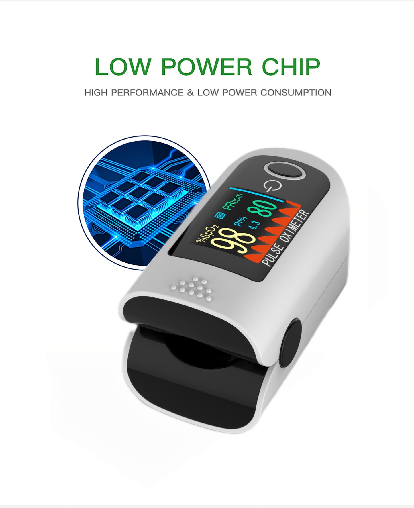 CHANG KUN Digital Fingertip Pulse Oximeter With Blood Oxygen Sensor, Monitor SpO2 And Heart Pulse Rate And Perfusion Index For Home Use Or Sport Battery Powered Beauty World Shop