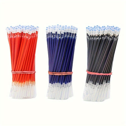 18pcs (3 Pens + 15 Refills) Gel Pen Set School Supplies Black Blue Red Ink Color 0.5Mm Ballpoint Pen Kawaii Pen Student School Office Stationery Beauty Fashion