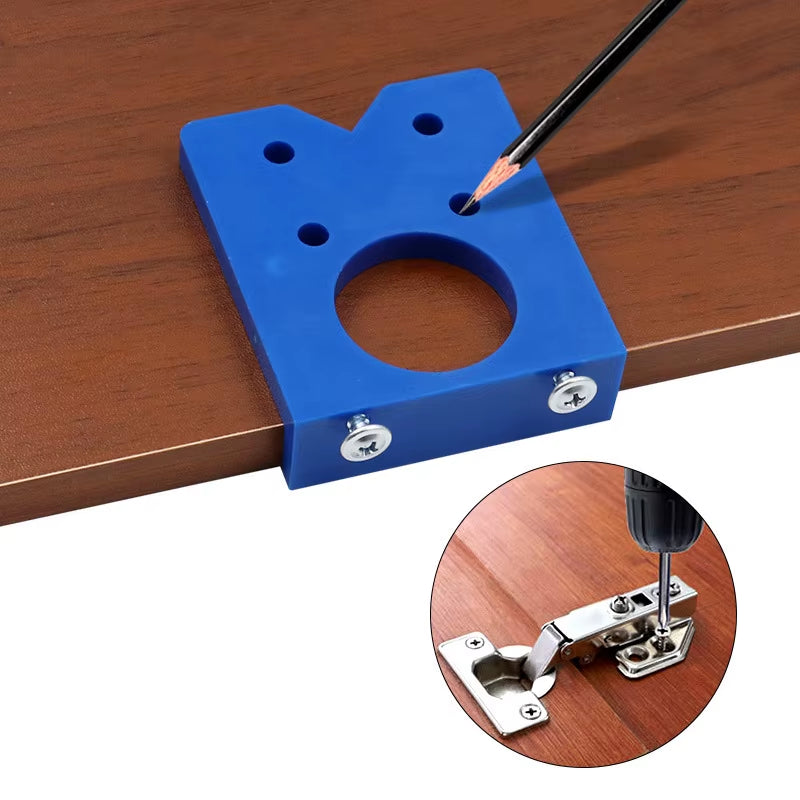 35Mm Concealed Hinge Boring Jig Wood Furniture Door Cabinets Hinge Installation Tool Hinge Hole Drilling Guide for Carpentry ABS
