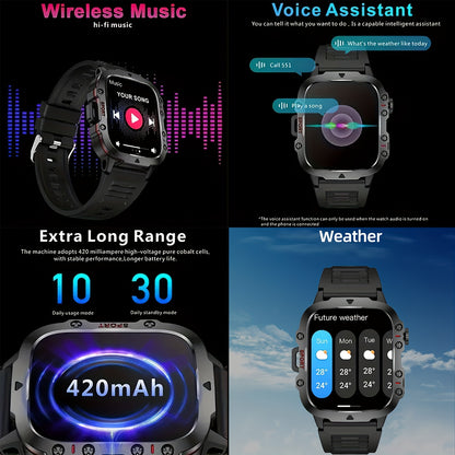 1pc Large 1.96" Touch Screen Smartwatch Pro - Multi-Sport Fitness Tracker, Answer/Make Calls, Message Notification, AI Control, Wireless Call, Heart Rate Monitor, Sleep Tracker, and More Beauty World Shop