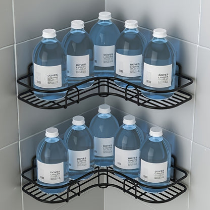 Corner Shower Rack - Rust-Resistant, Wall-Mounted Bathroom Storage Shelf, Ideal for Holding Shampoo, Toner, And Cosmetics. Beauty Fashion