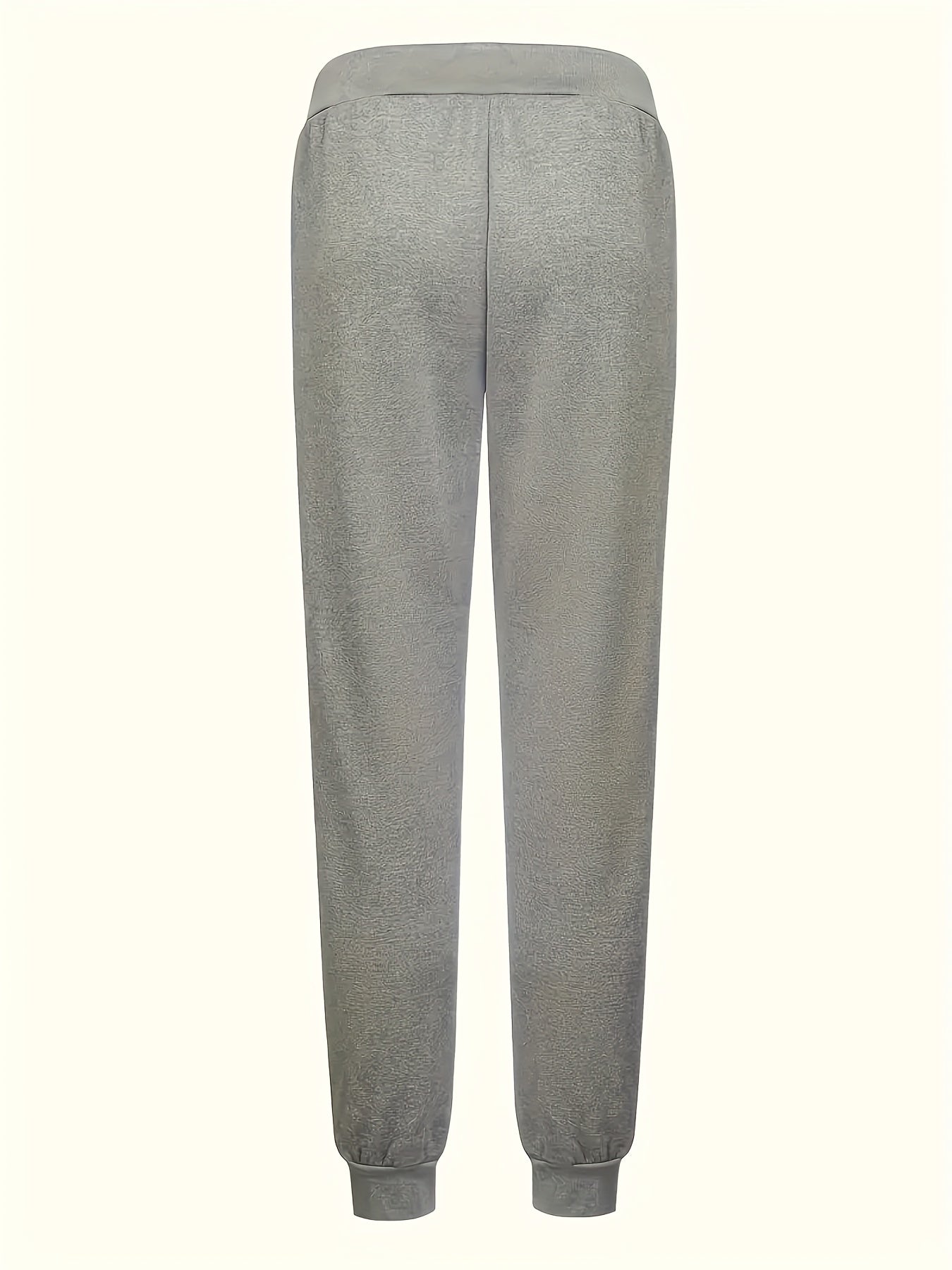 Men's Casual Letter Print Cuffed Drawstring Sweatpants, Lightweight Comfy Pants For Sport And Casual Wear