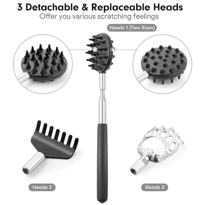 3/1Pcs Back Scratcher Telescopic Scratching Back Scratcher Massager Kit Scraper Extendable Telescoping Itch Massage Relaxation