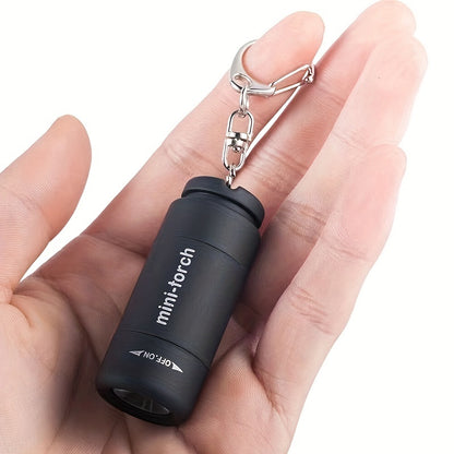 USB Rechargeable Portable Flashlight Keychain Mini Torch Camping Ultra Bright Lamp Outdoor Supplies,  Travel Flashlight, Mini Lantern, Compact Design, Hikers, Outdoor Enthusiasts Beauty Fashion