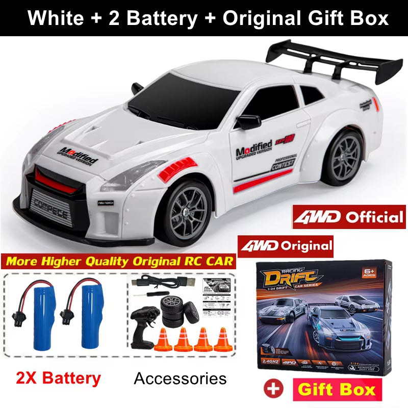 New  Remote Control Drift Car Full Size 1:24 Mini Remote Control Racing Car Model 2.4G Radio High Speed RC Car Boy Toy Gift