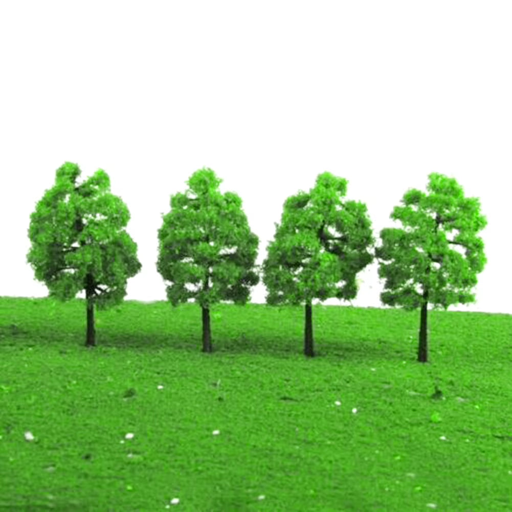 20Pcs Model Trees Train Railroad Diorama Wargame Park Scenery Hight 3.5Cm Miniature Sandtable Model Scenery DIY for Home Decor