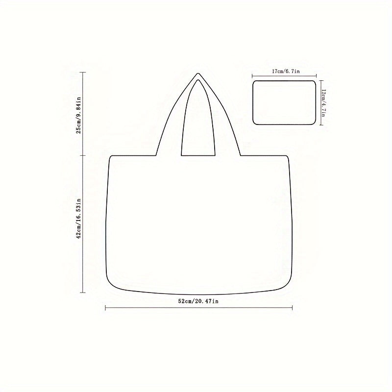 Foldable Drawstring Grocery Shopping Bag, Large Capacity Shoulder Tote for Sports, Travel, and Everyday Use Beauty Fashion