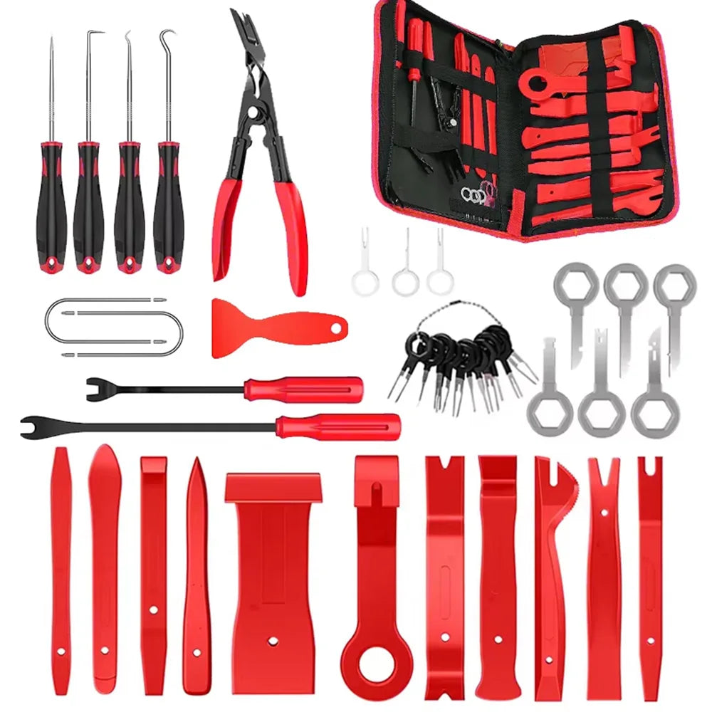 5/12/41/161/231PCS Auto Clip Pliers Fastener Remover Pry Tool Car Trim Removal Tool for Car Audio Dash Door Panel Window Molding