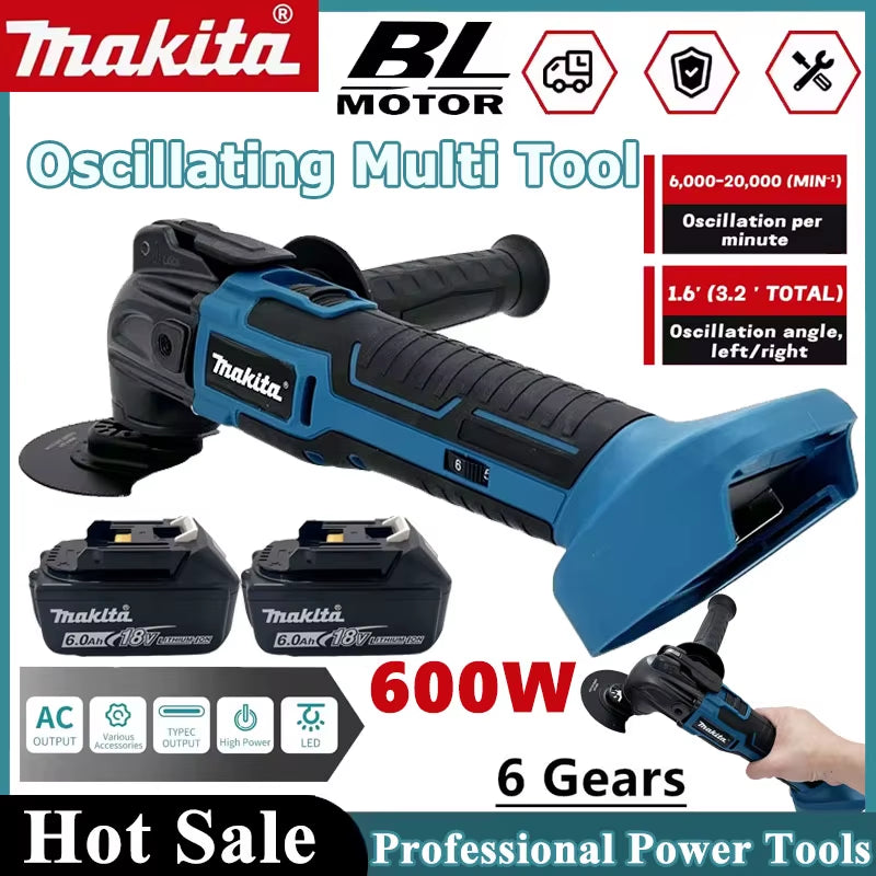Brushless Quick Release Oscillating Tool Multi Functional Tool Renovator Electric Trimmer Compatible for 18V Battery