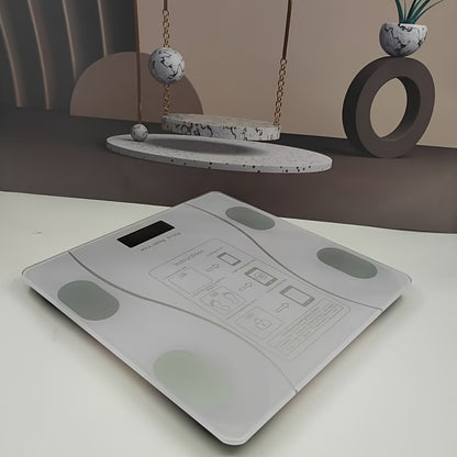 UAEIUI Smart Digital Bathroom Scale, Battery-Powered, Wireless, Non-Rechargeable, with Body Fat Monitoring for Home Use, for Women, Men Beauty Fashion