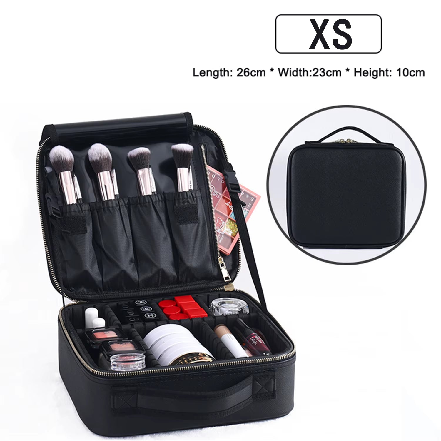 Professional Cosmetic Bag for Women Leather Cosmetic Bags Waterproof Oxford Large Capacity Travel Makeup Case for Makeup Artist