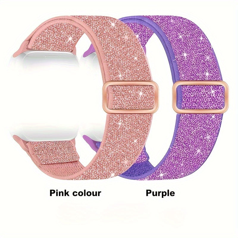 2pcs Nylon Bands Compatible With IWatch Bands 38mm 40mm 41mm 42mm 44mm 45mm 49mm For Women, Adjustable Braided Sport Bands For IWatch Series 9/8/7/6/SE/5/4/3/2/1 Beauty World Shop