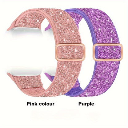 2pcs Nylon Bands Compatible With IWatch Bands 38mm 40mm 41mm 42mm 44mm 45mm 49mm For Women, Adjustable Braided Sport Bands For IWatch Series 9/8/7/6/SE/5/4/3/2/1 Beauty World Shop