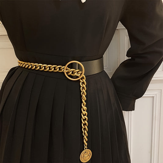 Vintage Metal Chain Pendant Belt Decoration Suit Coat Skirt Dress Chain Stitching Belt For Women Beauty Fashion