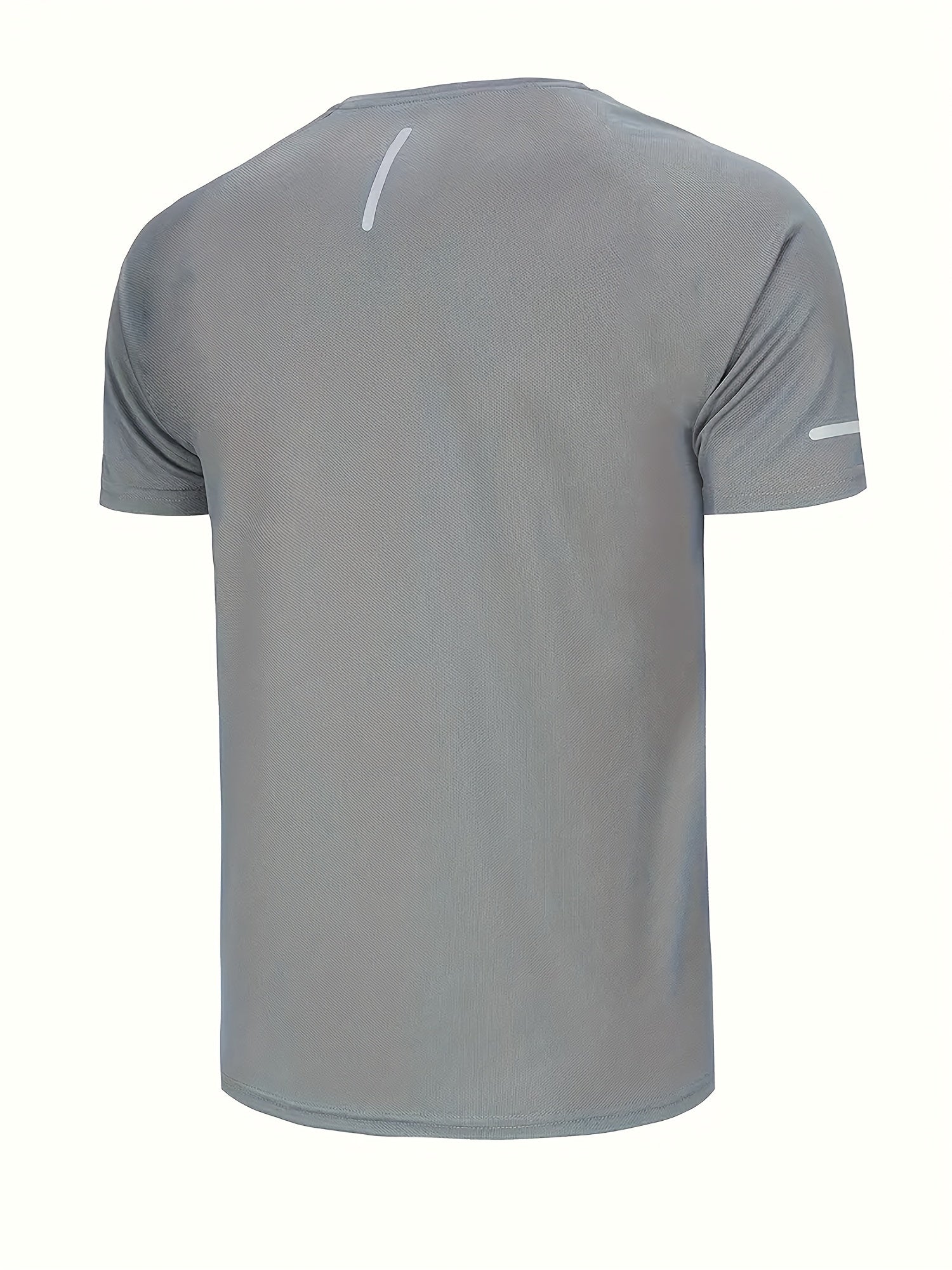 5pcs Solid Color Short Sleeve T-shirt, Men's Breathable Quick-Dry Crew Neck Top For Summer Sport & Casual Wear Beauty World Shop