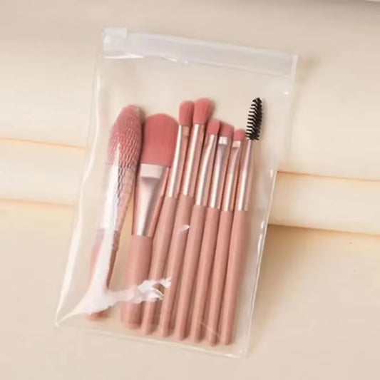 8Pcs Professional Makeup Brush Set Cosmetic Powder Eye Shadow Foundation Blush Blending Concealer Beauty Make up Tool Brochas