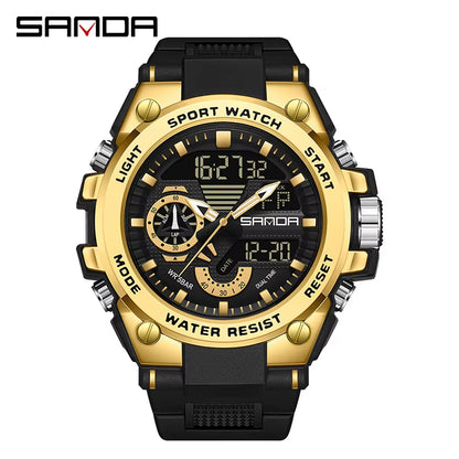 Men'S Digital Fashion Waterproof Outdoor Sports Multifunctional Electronic Watch SD3302-12