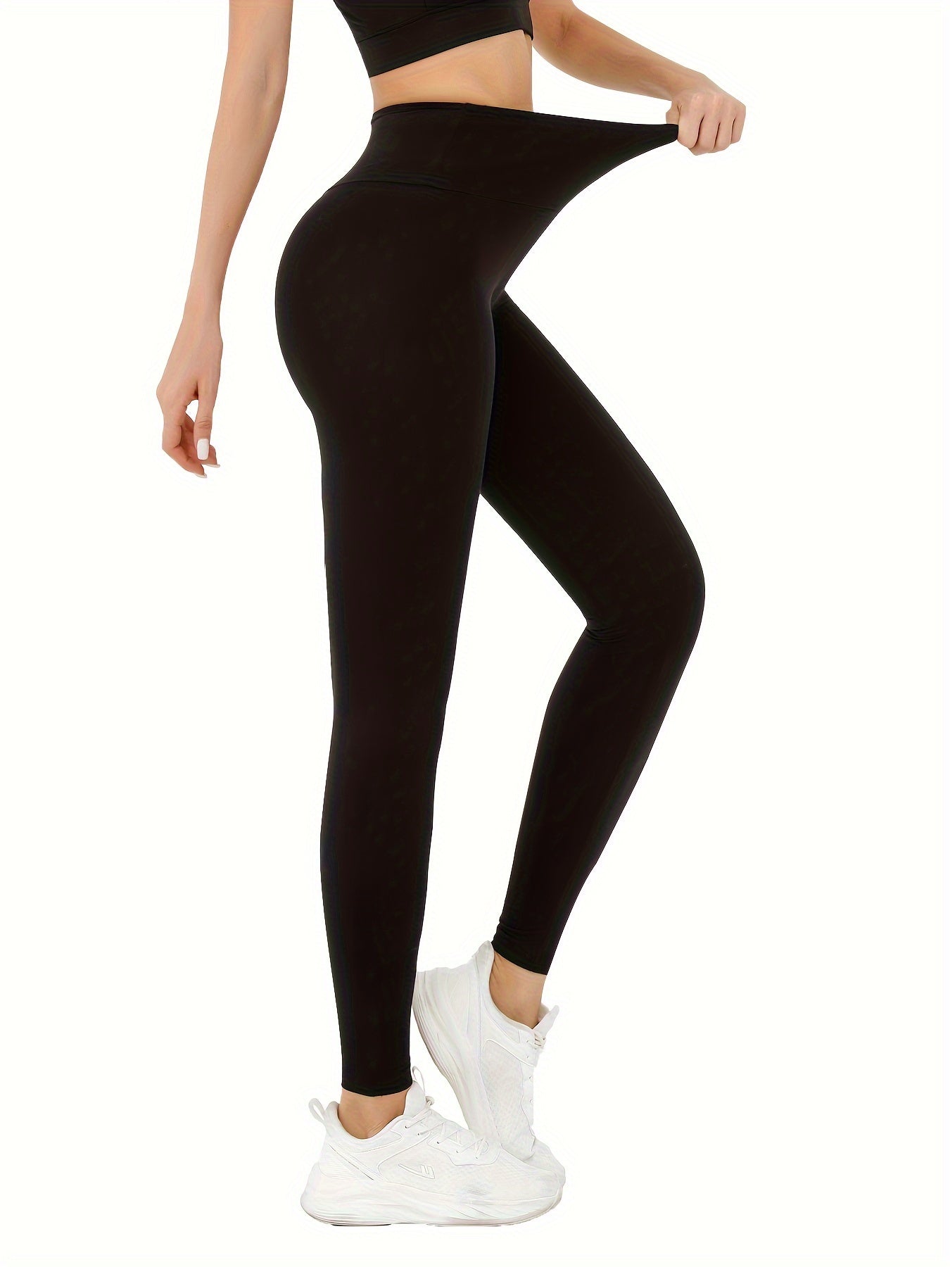 Super Soft High-Waisted Women's Stretch Yoga Leggings, Tummy Control, Non-See-Through, Breathable Active Running Tights, Sport Style - Multiple Colors Available