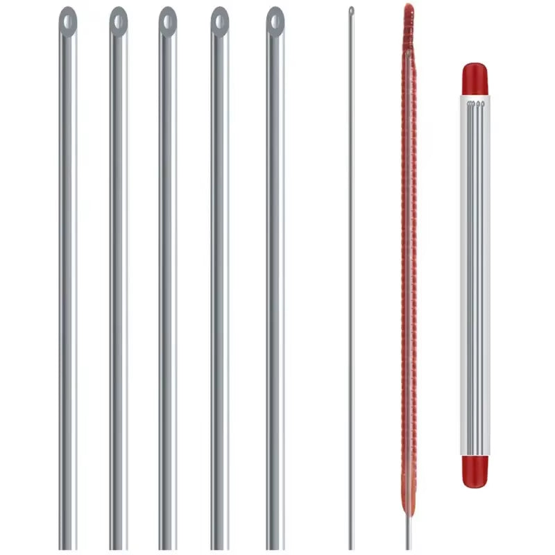 5/10Pcs Quick Earthworm Hooking Needle Pins Hollow Gas Needle Fishing Tools Worm Baiting Needle Driller No-Escaping Bait Needles