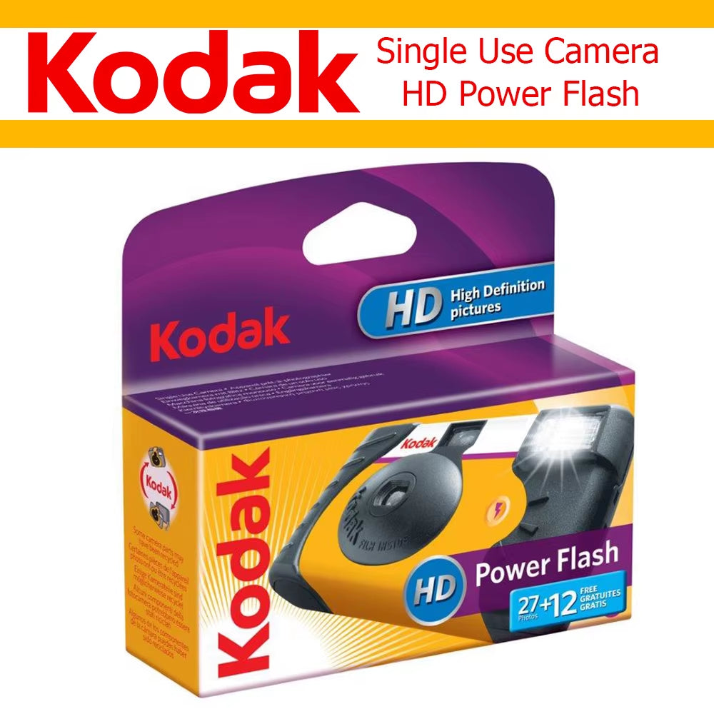Original 1-5 Pcs  HD Power Flash 39 Photos  Film Camera ISO 800 One Time Disposable Film Camera Point and Shoot Camera