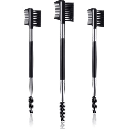3 Pcs Eyelash Comb Eyelash Shaper and Eyebrow Brush Dual Comb Double Head Eyebrow Eyelash Makeup Grooming Tool for Women Girls