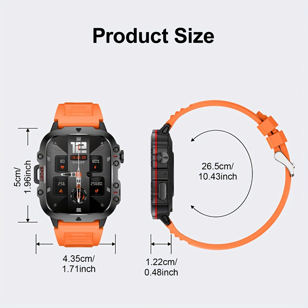 1pc Large 1.96" Touch Screen Smartwatch Pro - Multi-Sport Fitness Tracker, Answer/Make Calls, Message Notification, AI Control, Wireless Call, Heart Rate Monitor, Sleep Tracker, and More Beauty World Shop