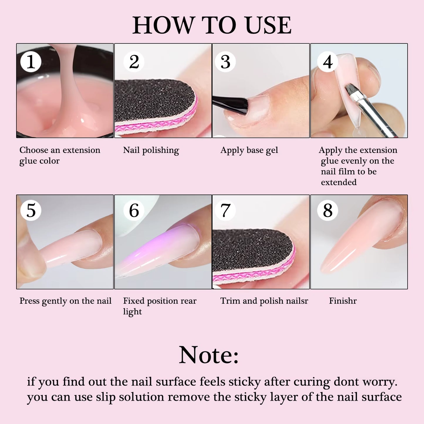 150G Large Capacity Nail Extension Gel Acrylic Semi-Permanent UV/LED Gel Varnish Suitable for DIY Design Nail Art Extension Tool