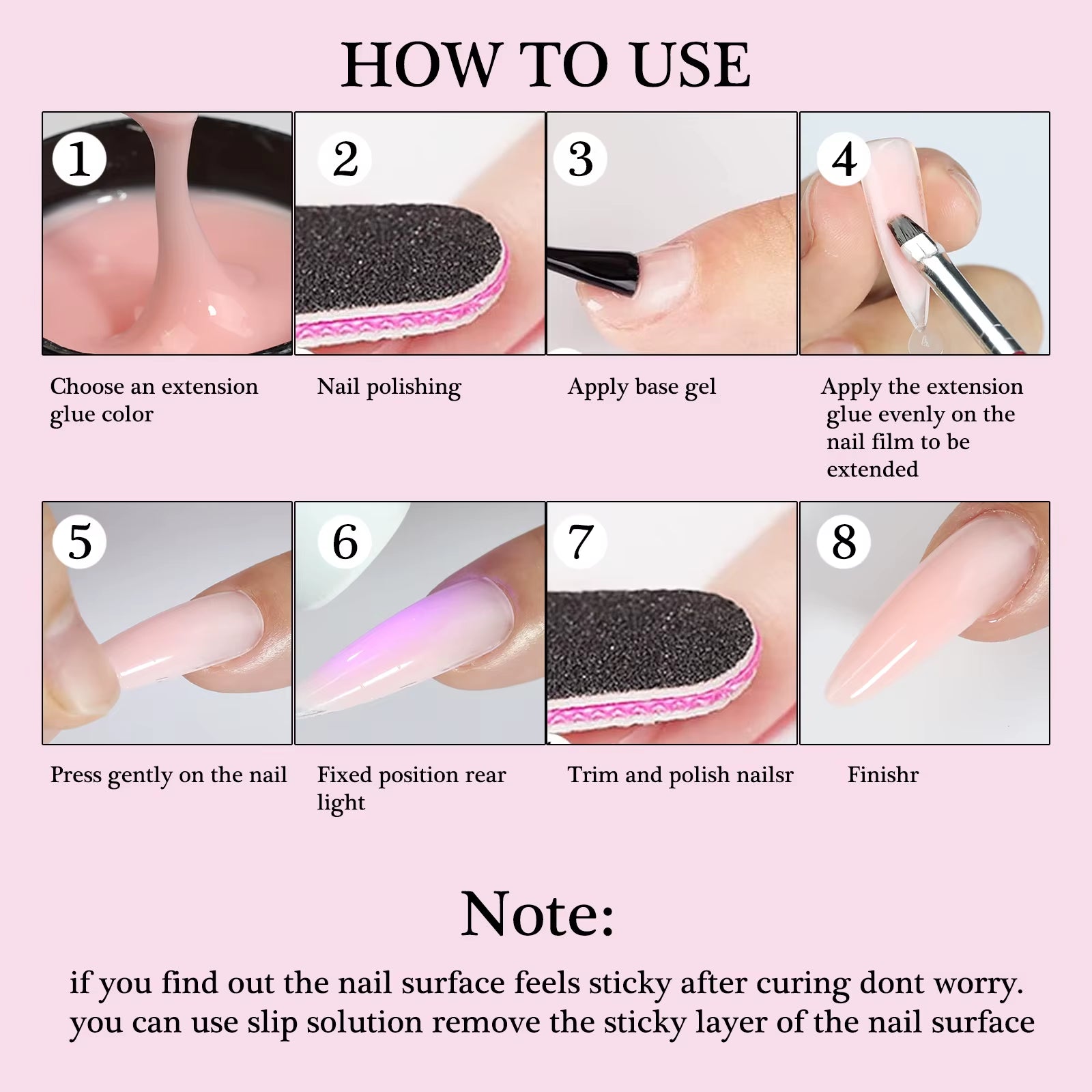 150G Large Capacity Nail Extension Gel Acrylic Semi-Permanent UV/LED Gel Varnish Suitable for DIY Design Nail Art Extension Tool