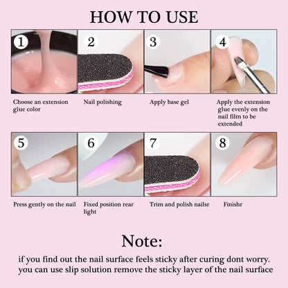 150G Large Capacity Nail Extension Gel Acrylic Semi-Permanent UV/LED Gel Varnish Suitable for DIY Design Nail Art Extension Tool
