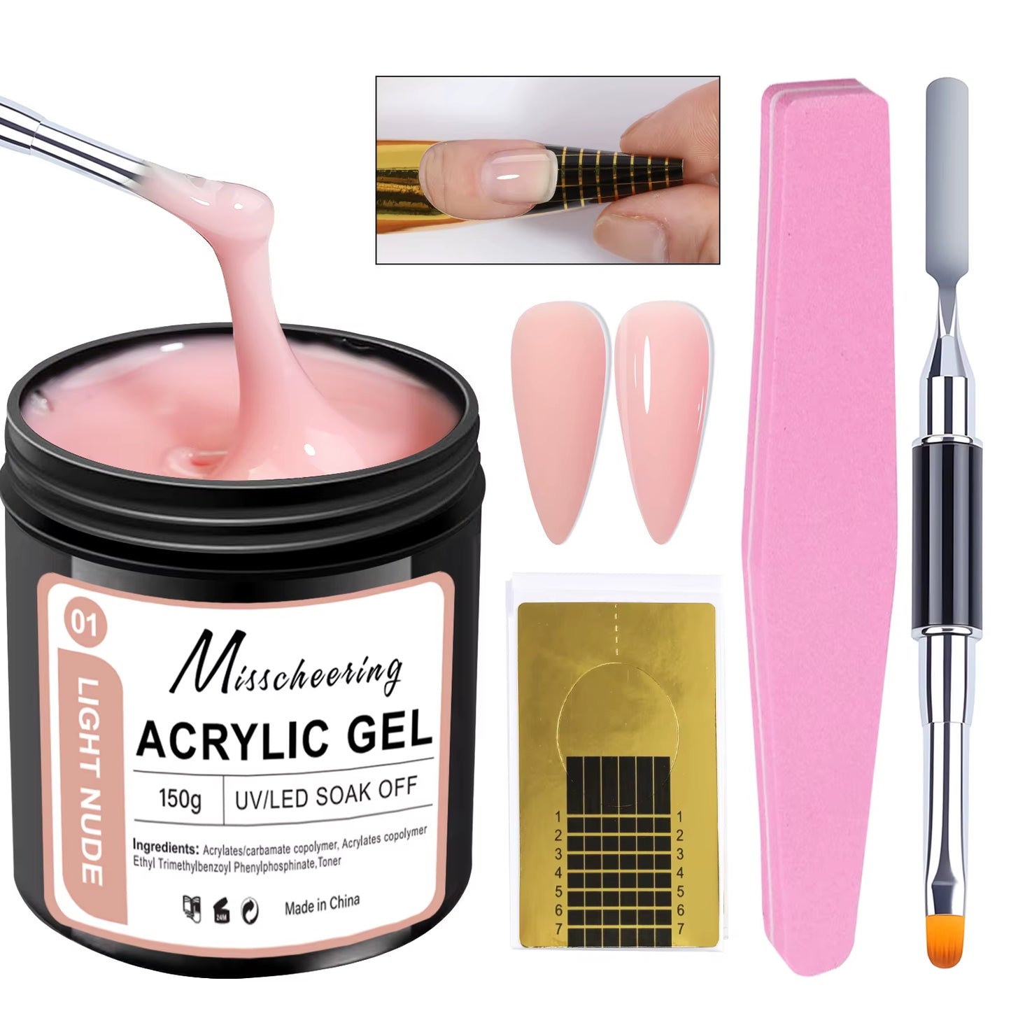 150G Large Capacity Nail Extension Gel Acrylic Semi-Permanent UV/LED Gel Varnish Suitable for DIY Design Nail Art Extension Tool