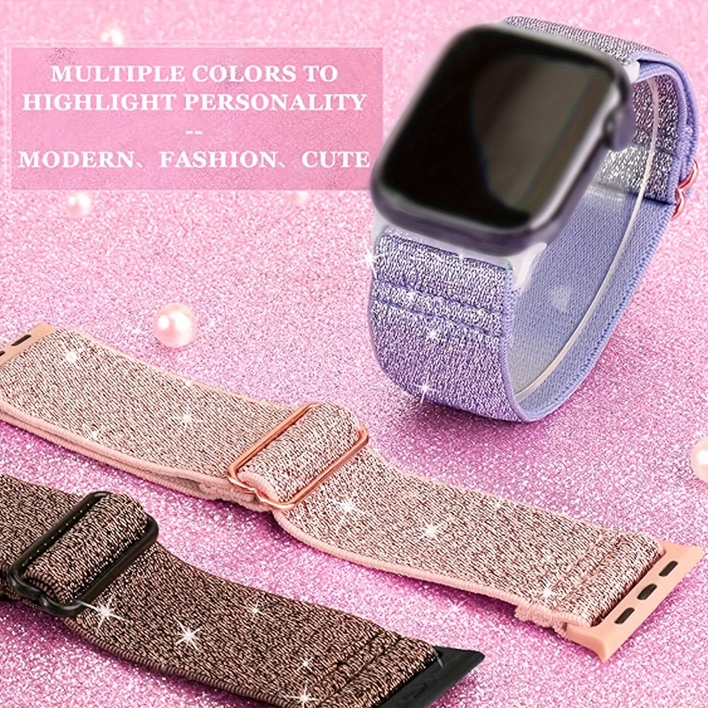 2pcs Nylon Bands Compatible With IWatch Bands 38mm 40mm 41mm 42mm 44mm 45mm 49mm For Women, Adjustable Braided Sport Bands For IWatch Series 9/8/7/6/SE/5/4/3/2/1 Beauty World Shop
