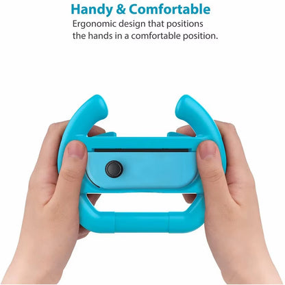 2 PCS Gaming Racing Steering Wheel Grip for Nintendo Switch OLED Joy Con Controller Grip Racing Wheels Gamepad Accessories