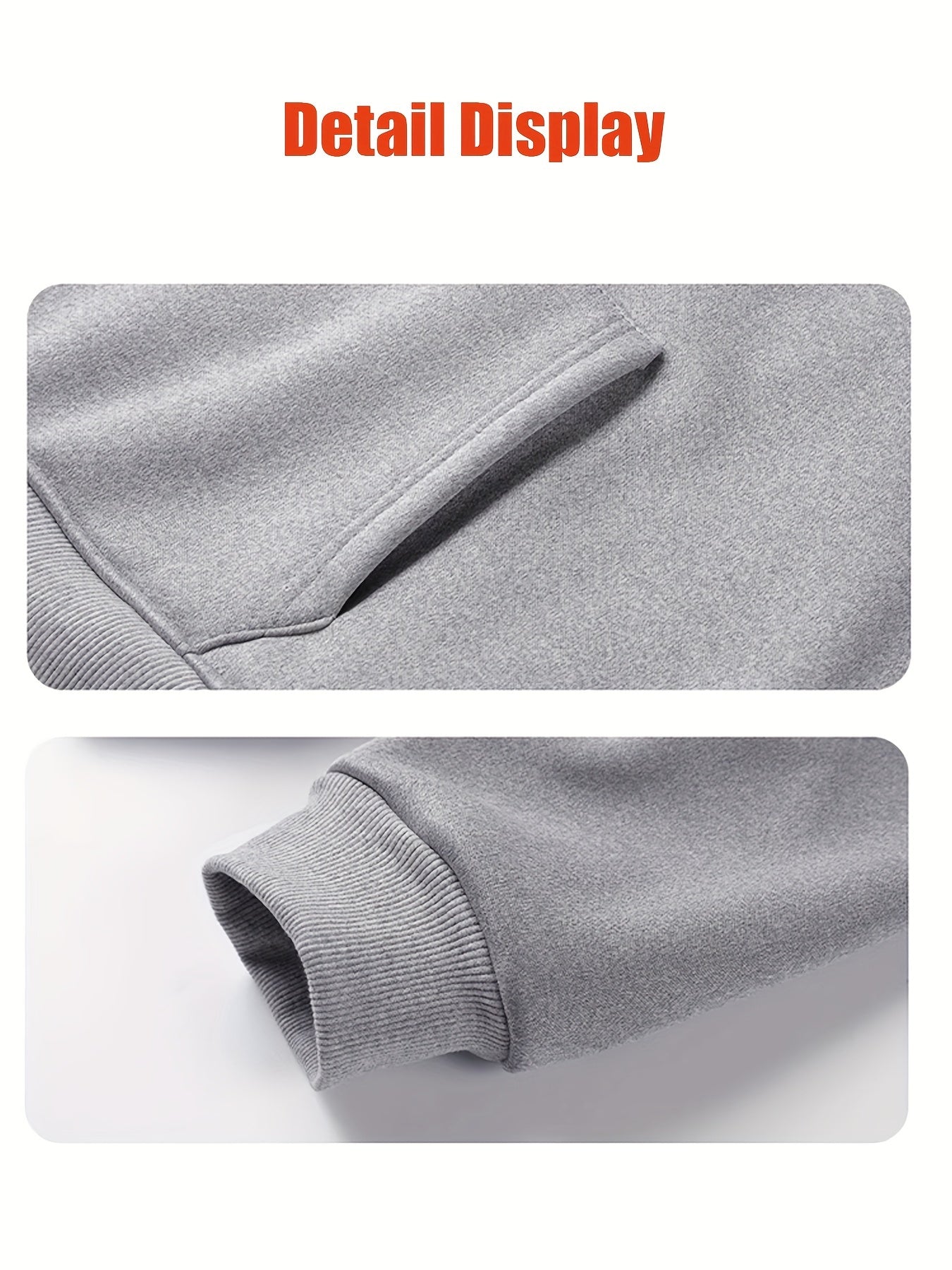 5 Heating Zones Heated Hooded Sweatshirt For Men – Autumn/Winter Outdoor Sport Pullover With Kangaroo Pocket – Battery Pack Not Included Beauty World Shop