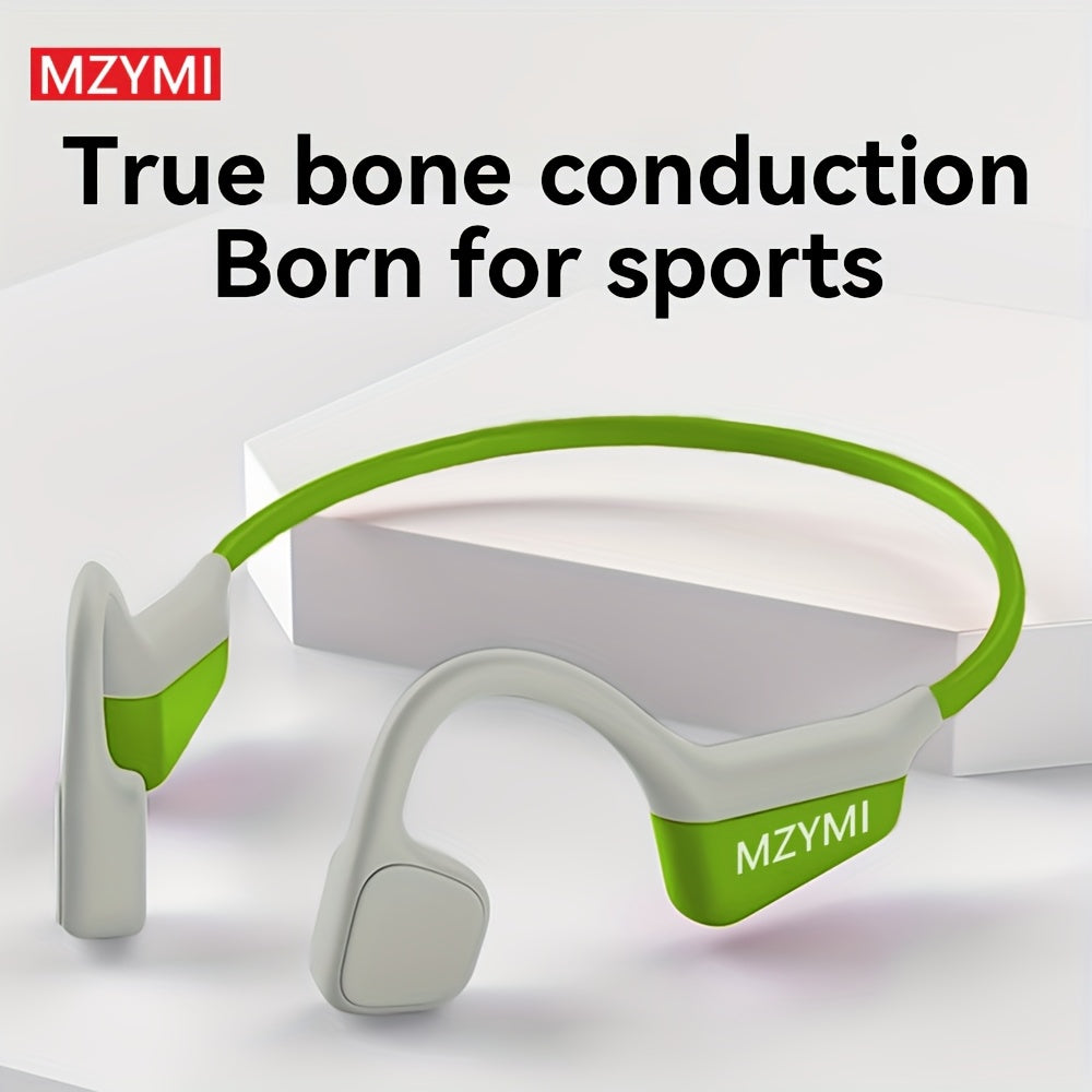 Bone Conduction Headphones 15H Playtime, Bone Conduction Earbuds, Open Ear Headphones Wireless Earbuds Sport Headphones with Mic Headset for Running, Cycling