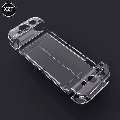 Clear Case Crystal Protect Shell for Nintendo Switch OLED Transparent Hard Case Cover Dockable for Switch OLED Console Accessory