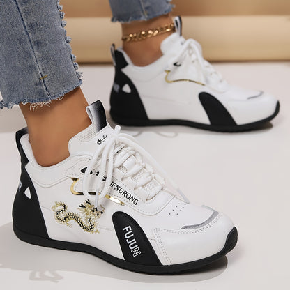 Comfortable Cartoon Trendy Style Women's Fashion Sneakers, Casual Low Top Sport Shoes