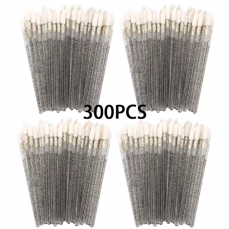100/200Pcs Lip Wands Applicators Disposable Lip Brushes Lipstick Brush Mascara Applicator Gloss Wands Eyelash Extension Tool