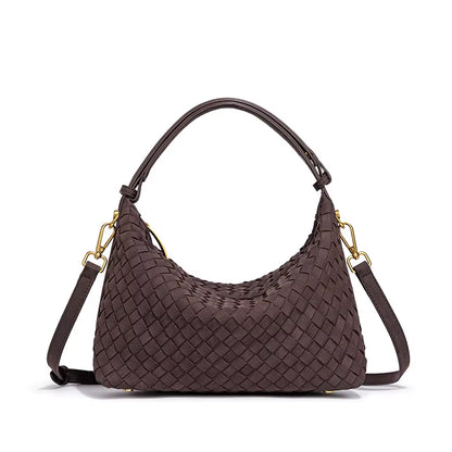 Women Retro Woven Shoulder Bag Handbag High-End One-Shoulder Underarm Bag Fashion Women Commuter Tote Bag Female Crossbody Bag