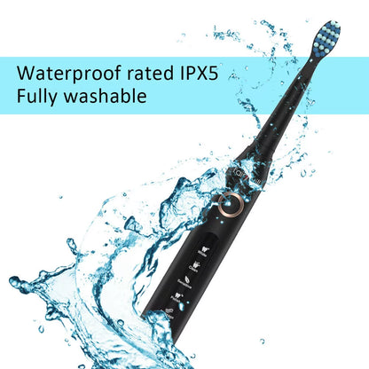 FW507 Electric Sonic Toothbrush USB Charger Tooth 8Brush Replacement Waterproof Electronic Toothbrush with Travel Case