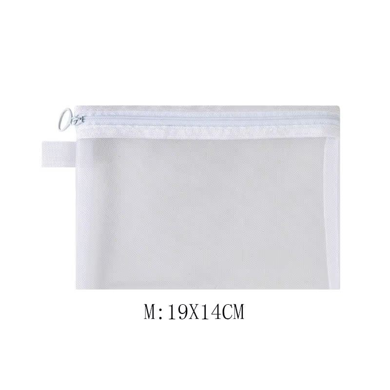 Fashion Small Large Black Organizer Toiletry and Makeup Pouch Transparent Mesh Zipper Cosmetic Bag Women Necessary Organizer