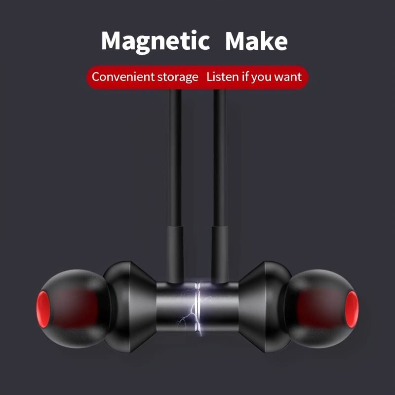 HE05 Neckband Wireless Headphones Hi-Fi Stereo Sound Sport Wireless Earphones Comfortable Wearing Wireless Headset Compatible with all mobile phones Can Be Used As A Birthday Gift Holiday Gifts