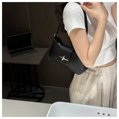 Vintage Shoulder Bags Small Purse for Women Classic PU Leather Shoulder Bag Ladies Underarm Handbag Fashionable Crossbody Bag