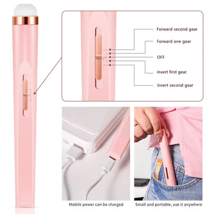 Multiple Gears Electric Nail Polish Drill Machine with Light Portable with Battery Electric Manicure Art Tools for Gel Remover