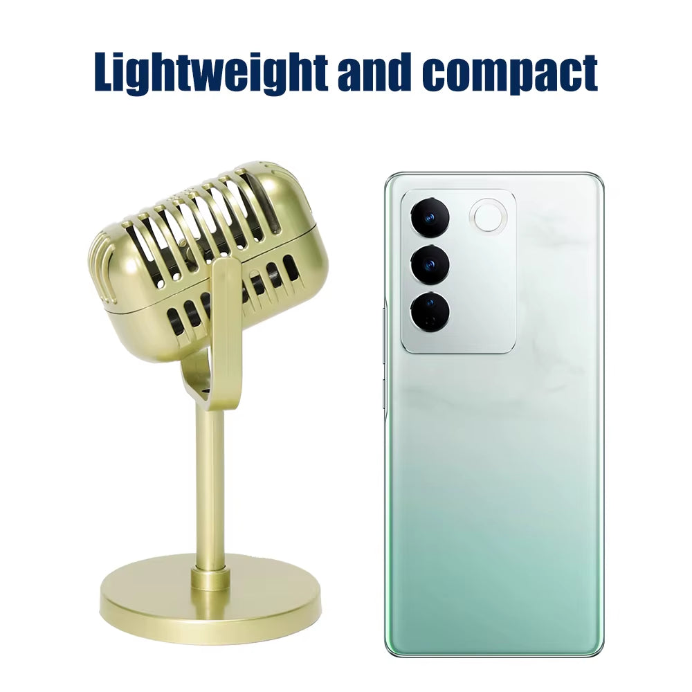 Retro Microphone Prop Classic Plastic Microphone Party Favors Live Performance Home Decoration Ornaments
