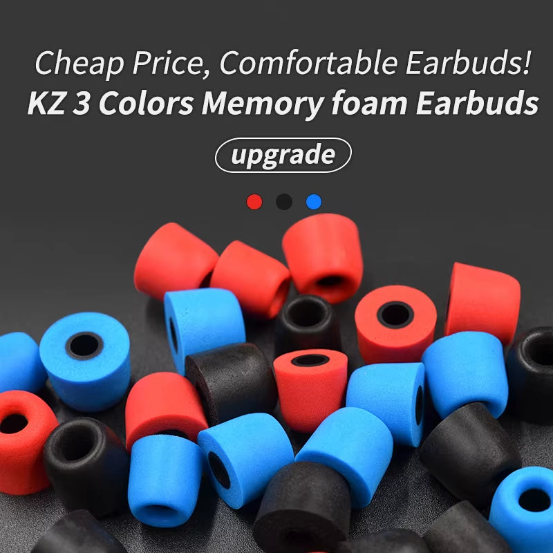 3Pair(6Pcs) Noise Isolating Comfortble Memory Foam Ear Tips Ear Pads Earbuds for in Earphone for  Headphones ZSX Edxpro PR3