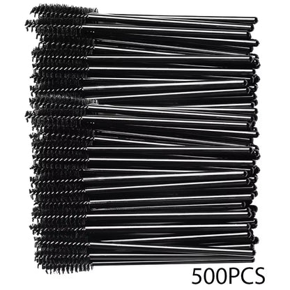 500/1000PCS Eyelashes Brushes Set Wholesaler Disposable Lash Mascara Brush Lashes Extension Eyebrow Wands Applicator Makeup Tool