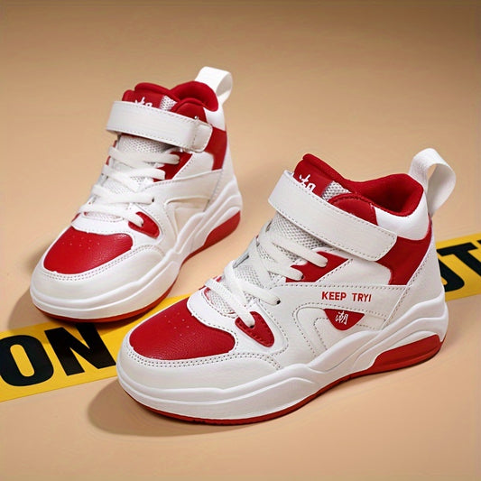 Boys High Top Sneakers - Ultra-Lightweight, Anti-Slip Sport Shoes - Ideal for Running, Basketball & All Seasons Style Beauty World Shop