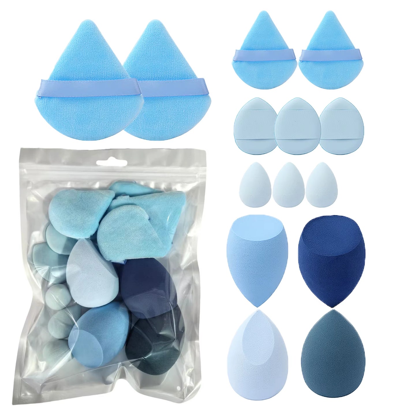 4/14Pcs Makeup Sponge Cosmetic Blender Beauty Egg Foundation Sponges Puff Powder Puffs Make up Accessories Women Makeup Tools