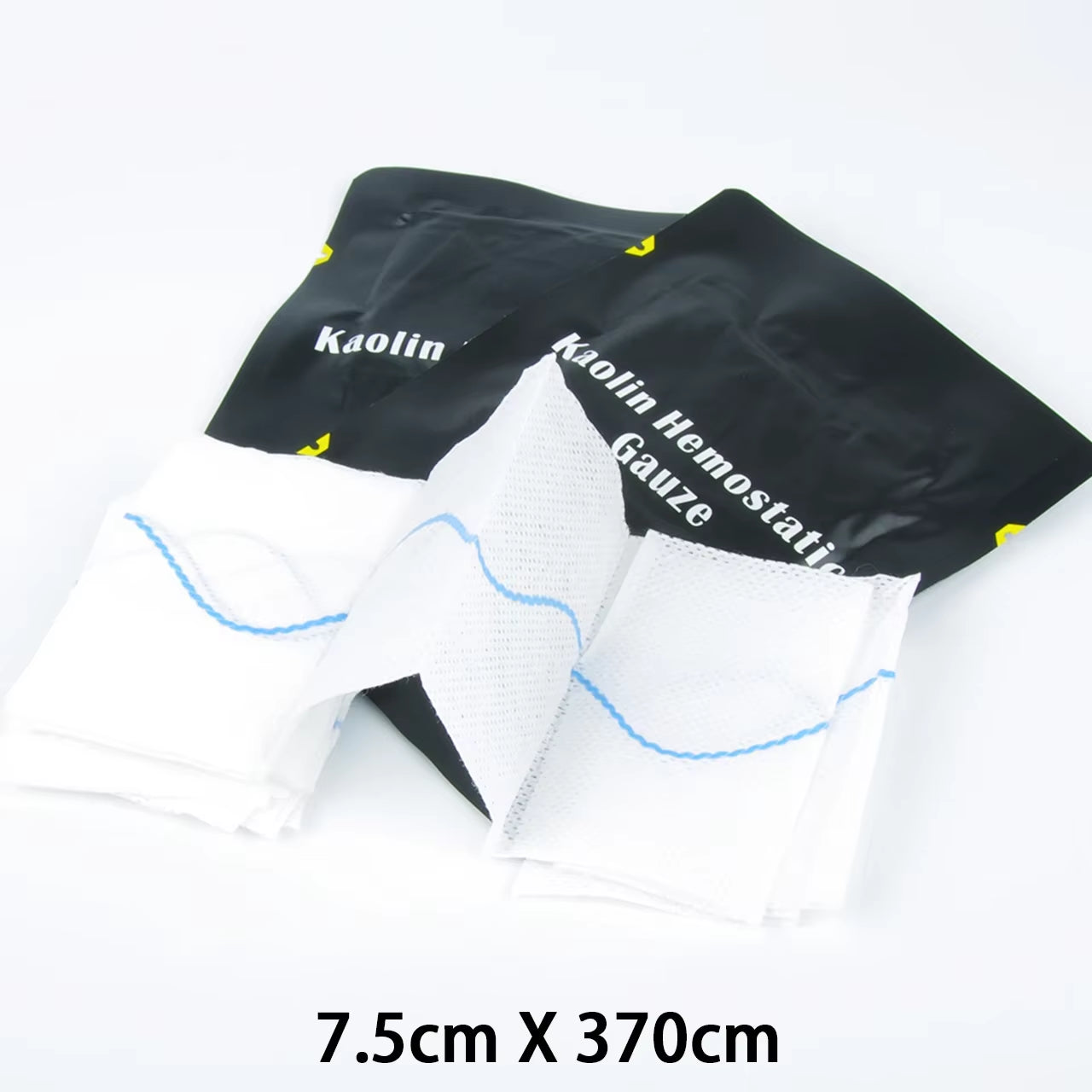 Hemostatic Kaolin Gauze Combat Emergency Trauma Z-Fold Soluble for Ifak Tactical First Aid Kit Medical Wound Dressing